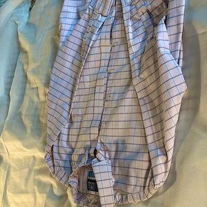 Stafford Blue Casual Button Down Shirt